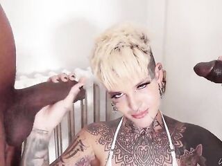 Tattooed full of piercings Australian screws 2 ebony knobs part1 - JULIOROCCO