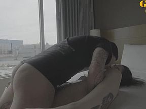 Amateur Hotwife in Her First Sensual Threesome With Two Big Dicks