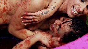 romana ryder and tammie lee fighting in the gel