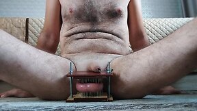 Boy tortured with needles on eggs - bdsm slave