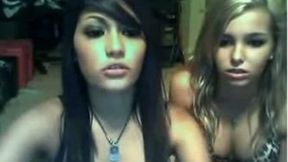 Two stunningly sexy teens put on a great webcam show for  me