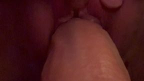 Close up with lifelike dildo