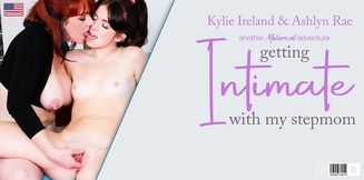 Teeny Ashlyn Rae gets her first lesbian experience from her hot stepmom Kylie Ireland