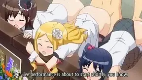 Idol Sister - Pervy older hentai brother bangs all three idol singers before the show