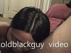 Older black man gets his Asian asshole licked and sucked