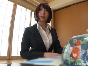 Office Seduction: Innocent Japanese Lady Becomes Insatiable Slut After Cock