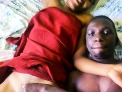 Black couple film their first time REAL sex tape