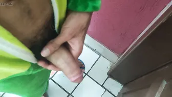 Twink strokes his big cock until he gets rock hard