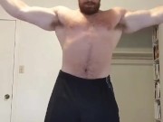Beefy Bodybuilder Posing & Strip Tease. Onlyfans-BeefBeast