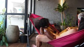 ebony milf fucking in a hammock for the first time make me cum to quickly