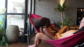 ebony milf fucking in a hammock for the first time make me cum to quickly