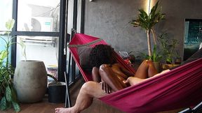 ebony milf fucking in a hammock for the first time make me cum to quickly