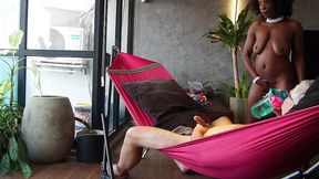 ebony milf fucking in a hammock for the first time make me cum to quickly