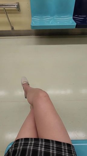 Showing My Panties at the Mrt.