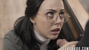 Nerdy cutie Whitney Wright beaver banged by Derrick Pierce