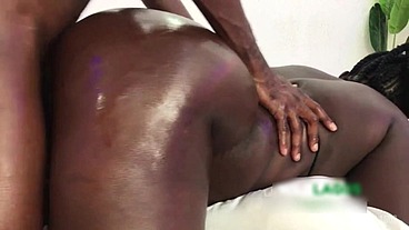 Big ass African with creamy pussy fucked so good