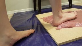 Skyler Moon Stuck Barefoot in Six Layer Deep Glue Trap