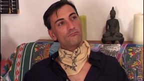 He Gets Fucked in the Ass by the Tranny Then He Fucks Him in the Ass and Cums on His Tits