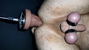 Fuckmachine Fucks My Ass Deep with Huge Dildo