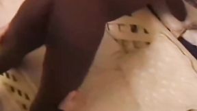 ”Black hot girl sprayed with cum after BJ & hard meat pounding”