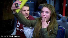 BLACKEDRAW Two beauties fuck giant BBC on bus!