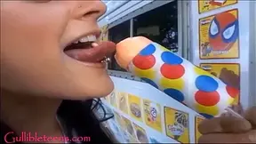 icecream truck teen 18+ cheerleader gets pounded and first taste of cum and swallow and facial