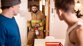 False alarmed fireman fucks the silly twink - Theo Brady & Tony D'Angelo