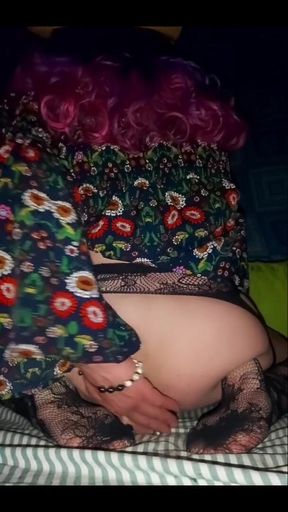My sophisticated lady play dildo riding cum