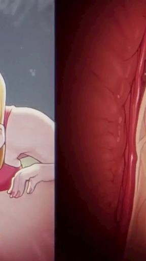 Android 18 Gears Deep - Filling Android 18's face with Milk   Clip 1