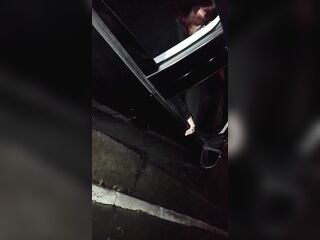 Wife with stripped booty giving it to strangers on the street in public! "dogging"