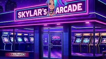 SKYLAR'S BIG BUTT SEXY ADULT ARCADE - VIDEO GAMES AND ALL NIGHT SEX
