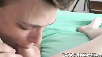 Twink Austin Lock gets bareback fucked and facialized in POV
