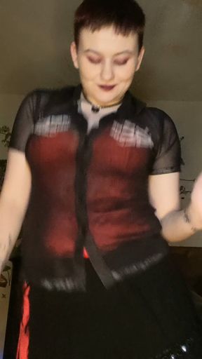 Shaking My Ass In My Red Lingerie