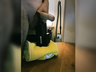 I started to clean the room, but the wish to cum won!