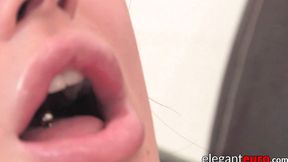High Heeled Euro Babe Masturbates with Dildo