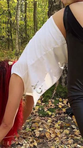 Lonely and Scared Fucked in the Woods