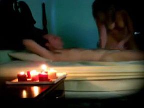 Romantic dick massage and the candles lights