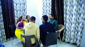 OFFICE OWNER AND EMPLOYEES HELD GROUP PARTY AND TWO GIRLS WERE ALSO PRESENT