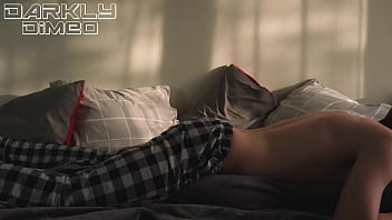 Morning routine. Quiet whisper turns loud moans of hot daddy pillow humping and moves hips sexually