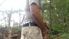 Jerking-off by the Water, at the Public Park, Sagging, American Eagle Boxers. Extended