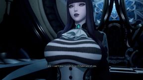 Dark goth babe rides huge cock and gives handjob