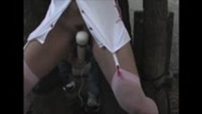 Naughty Milf Lisa Is Tied Up To A Tree And Bound To Orgasm! (mp4)