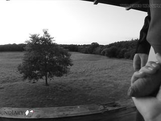 Risky outdoor tower bang