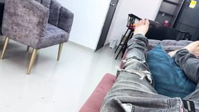 My stepsister comes home late from a party and gets fucked in exchange for not telling