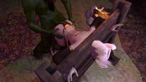 orc has his way with his elf prisoner - 3d hentai