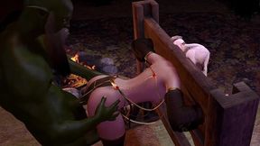 orc has his way with his elf prisoner - 3d hentai