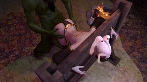 orc has his way with his elf prisoner - 3d hentai