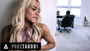 Petite platinum college-aged gets roughed up and drilled intense
