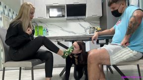 Having fun with another pathetic bitch!