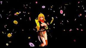 two clips where two girls dance without panties